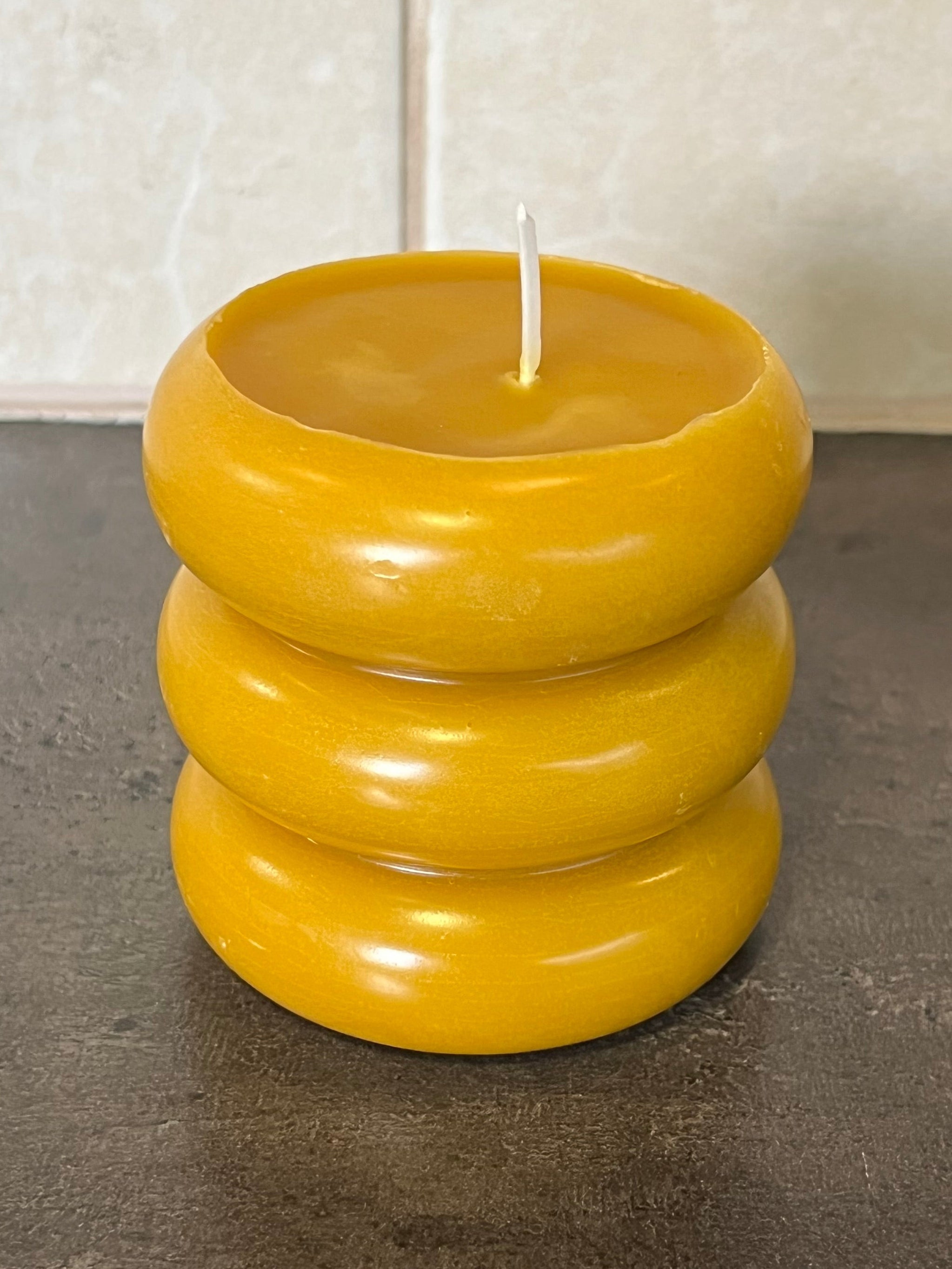 Viaszgyertya - Hullámos hármas (XL)