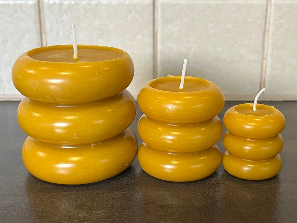 Viaszgyertya - Hullámos hármas (szett)