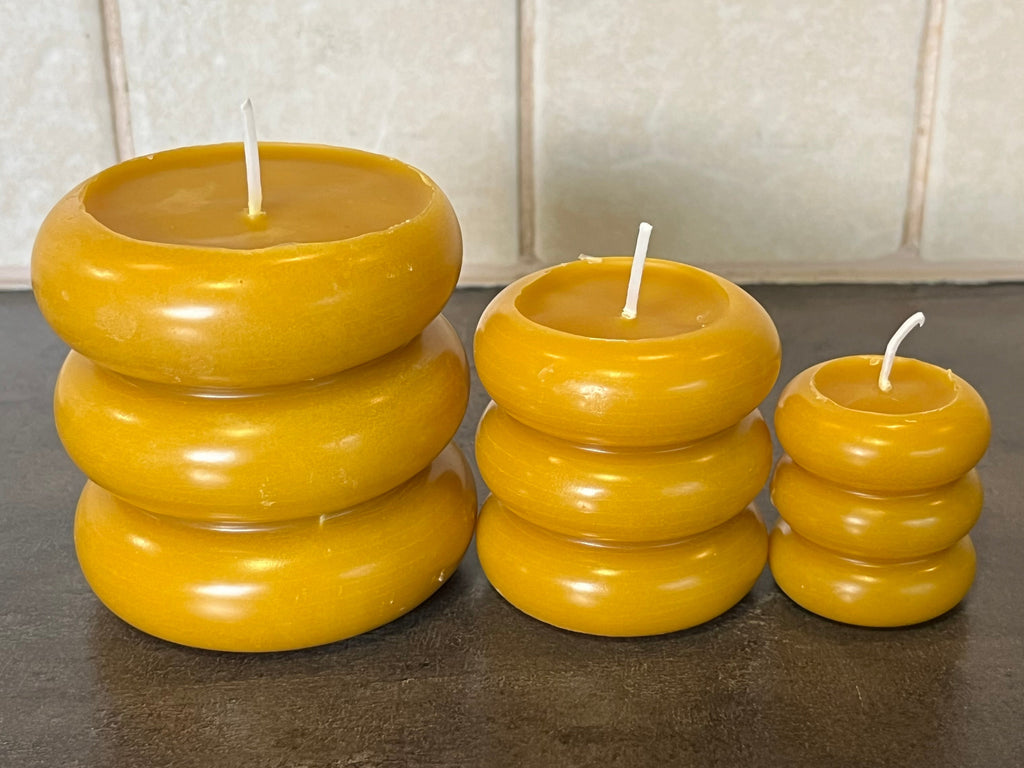 Viaszgyertya - Hullámos hármas (szett)