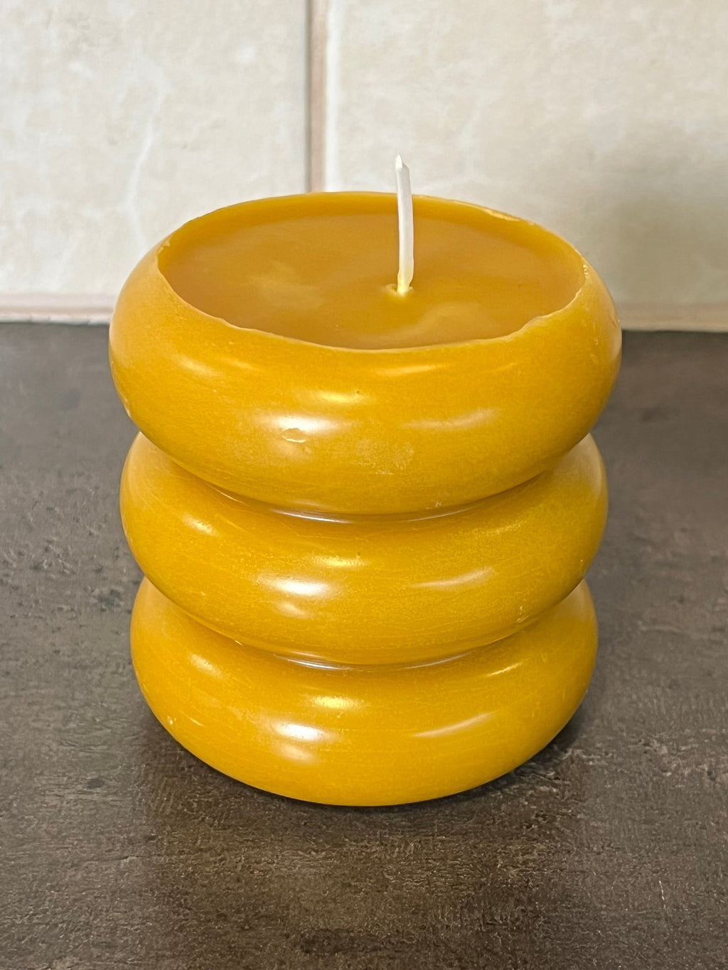 Viaszgyertya - Hullámos hármas (XL)