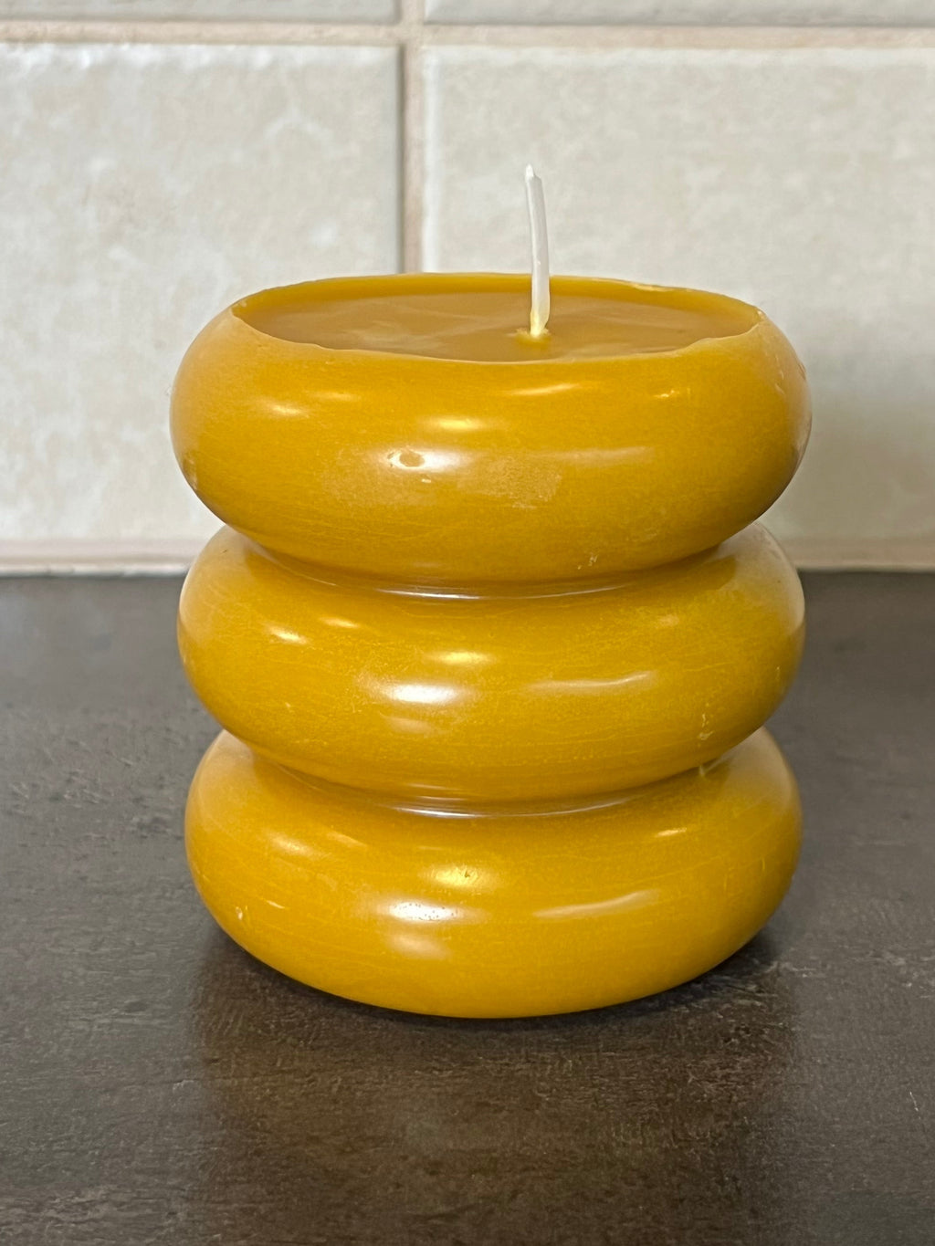 Viaszgyertya - Hullámos hármas (XL)