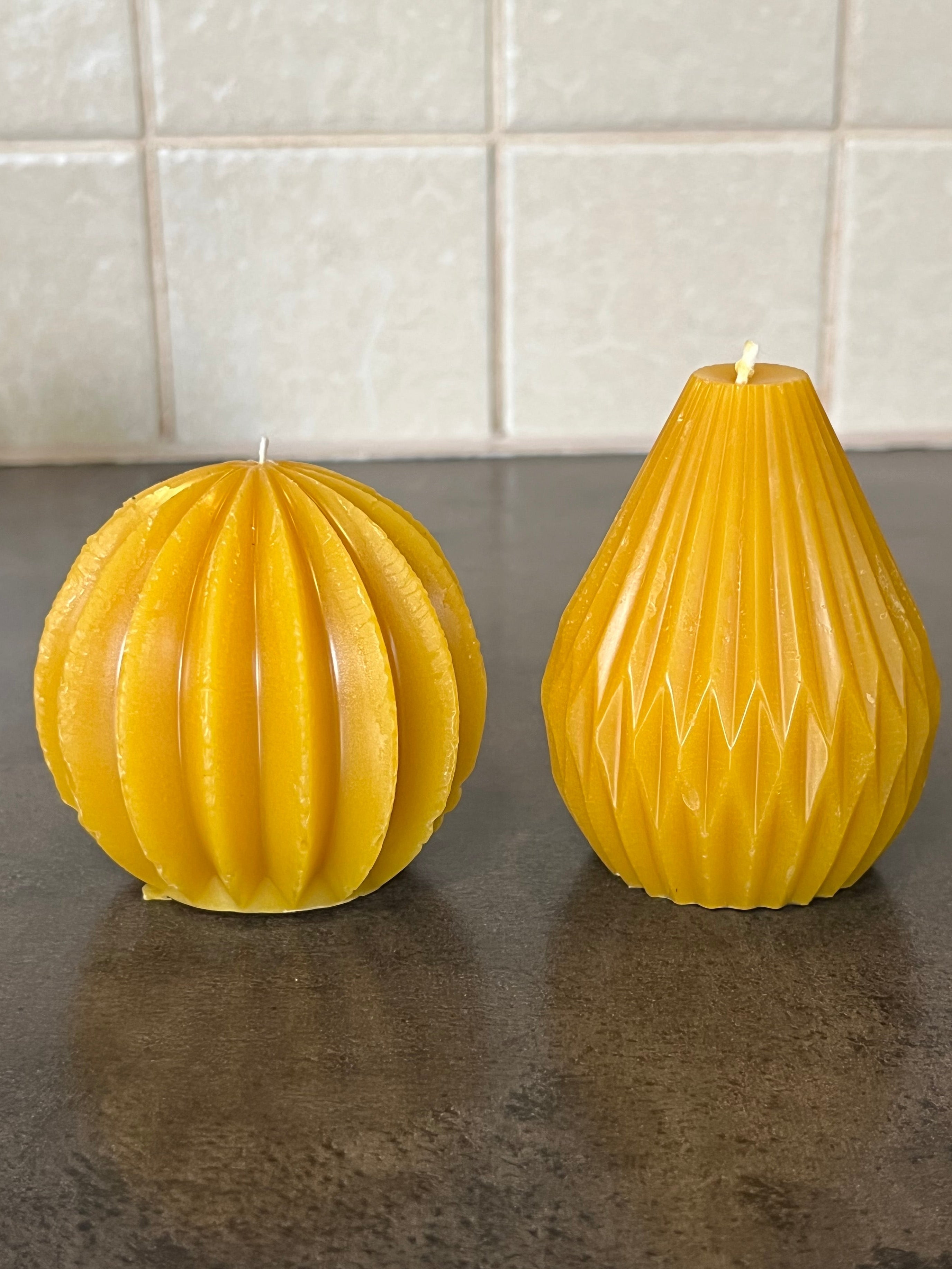 Viaszgyertya - Domború élekkel (szett)