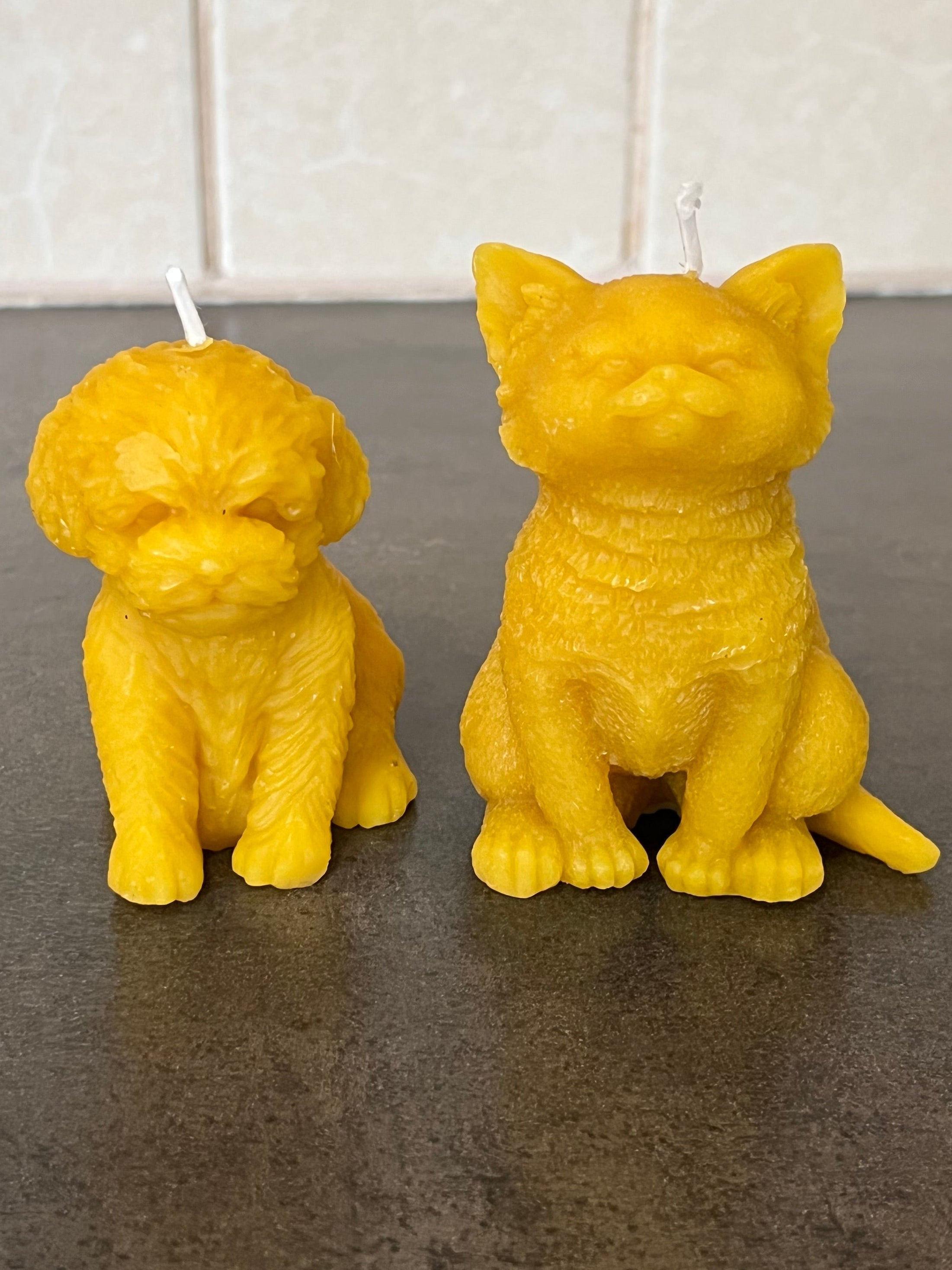 Viaszgyertya - Cica és kutya (szett)